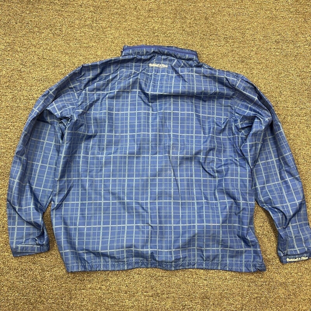 Mitchell & Ness LA Dodgers Jacket 4XL Blue Grid Plaid Windbreaker MLB Vtg Vibe‎ - Picture 4 of 16